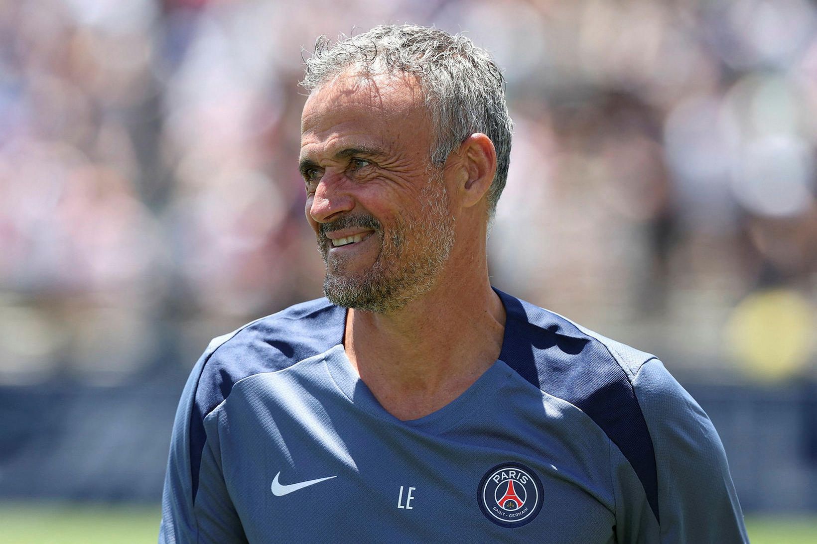 Luis Enrique á hliðarlínunni í gær.