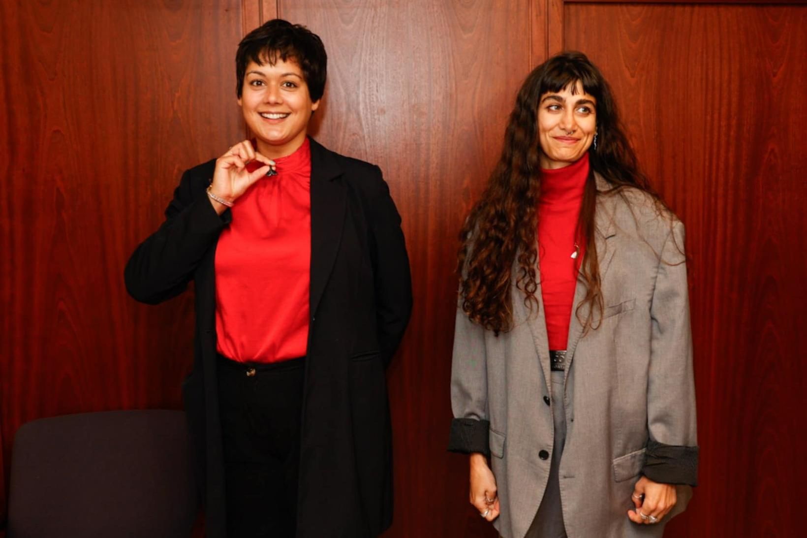 Elissa May Phillips and Sahar Babaei i héraðsdómi í dag.