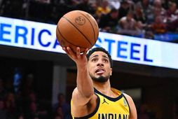 Indiana Tyrese Haliburton, 25 ára gamall bandarískur bakvörður og ólympíumeistari árið 2024.